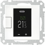 Thermostat, Exxact, programmable, 2-pole, with touch display, white WDE002478 | 3606480778964