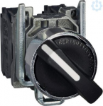 Black selector switch &Oslash; 22, 3 positions+/- 45&deg;- stay put, 2 NO, ATEX. range of product: Harmony XB4 - device short name: XB4 - fixing collar material: zamak - mounting diameter: 22 mm - dust zone: zone 21 - 22. XB4BD33EX | 3389118030442