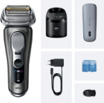 Braun Shaver | Series 9 Pro+ 9675cc | Operating time (max) 60 min | Wet & Dry | Lithium Ion | Grey 9675CC | 8700216555012