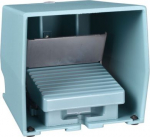 Single foot switch, IP66, with cover, metallic, blue, 2 NC+2 NO. range of product: Harmony XPE - product or component type: foot switch - material: metal - foot switch type: single foot switch - device short name: XPEM - protective cover: with - trig ...