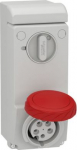 Unika interlocked socket, 16A, 3p+N+E, 380...415 V AC, IP65, wall. range of product: PratiKa - product or component type: interlocked socket - device short name: Unika socket - plug, socket category: low voltage - poles description: 3P + N + E - netw ...