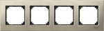 Cover frame, metal, 4-gang, titanium, Merten M-Elegance MTN403405 | 3606485111513