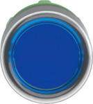 Blue flush illuminated pushbutton head &Oslash;22 spring return for integral LED. range of product: Harmony XB5 - device short name: ZB5 - product compatibility: integral LED - mounting diameter: 22 mm - operator additional information: clear boot - additio ...