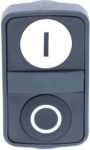 Head for double headed push button, Harmony XB5, plastic, 22mm, 1 white flush marked I + 1 black flu ZB5AA7121 | 3389119043274