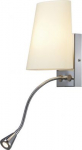 COUPA FLEXLED wall light, chrome, frosted glass, 1xG9 max. 40W, 3W LED, 3000K 149452 | 4024163091657