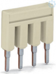 Push-in type jumper bar insulated 4-way, light gray 2001-404 | 4017332998796