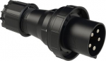 CEE connector 5x125A 6h IP67 TWIST black 045-6xs | 9003399713620