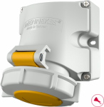 Wall mounted socket 3x16A (2P+PE) 4h 110V IP67 9300 | 4015394280347