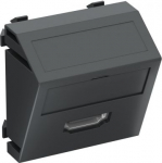 Multimedia Adapteris, HDMI rozete ar skrūvem pievienojumu 45x45mm, PC, pelēkmelna, 7021 6104817 | 4012195898955