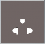 Color: Taupe .   Cover plate with Euroamerican type figure for universal socket outlet code: 8139. 2CLA853800A6301 | 8427238236568