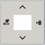 Color: Duna .   Cover plate with fan coil control symbols for free@home room temperature controler code: RTC-F-1 and RTC-F-1-WL.   Cover plate with fan coil control symbols for KNX room temperature controler code: 6108/18-500. 2CLA855420A6201 | 84272 ...
