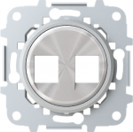 Ring color: Chrome   Cover plate for data outlets code: 2017.2, 2017.3, 2018, 2018.5, 2018.6 & 2018.8   Included: mounting grid without claws   Without shutters and labeling area 2CLA861820A1401 | 8427238121680