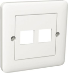 Cover plate, Exxact, with cover frame, for LexCom, white WDE002433 | 3606480207488