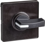 Cam switch operating head, Harmony K, 22mm, plastic, 60x60mm plate, metallic legend, black handle KBD1H | 3389110980585