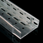Cable tray with integrated coupling NKZI 100x250 from sheet 1,25 mm, superficial treatment hot dip galvanized, perforated, with embosy for augmentation of firmness and rigidity NKZI 100X250X1.25_F | 8595057695849