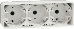 Mureva Styl - surface mounted box - 3 gangs horizontal- white MUR39913 | 3606480789915