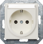 Socket outlet, 10/16A 250V, With labeling field, screwless connection terminals, 55x55mm, titanium white, DELTA i-system 5UB1515 | 4001869051598
