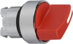 Head for selector switch, Harmony XB4, red handle, 22mm, 2 positions, stay put ZB4BD204 | 3389110801590