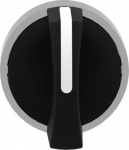 Head for selector switch, Harmony XB4, metal, black, 22mm, 3 positions, spring return from left to c ZB4BD7 | 3389110889017