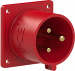 CEE-flanged plug 3x32A (2P+PE) 9h IP44 red 70x70 623-9 | 9003399067990