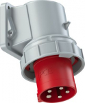 CEE-flanged plug compact 5x63A (3P+N+PE) 6h IP67 POWER TWIST red 77735-6K | 9003399904585