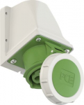Wall mounted socket 4x16A (3P+PE) 10h IP67, green 1142-10 | 9003399041556
