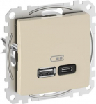 USB charger, 3A (A+C), 45W, beige, Sedna Design & Elements SDD112404 | 3606482079014