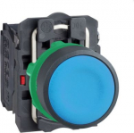 Push button, flush, blue, &Oslash;22, 1NO+1NC, Harmony XB5 XB5AA65 | 3389110966602