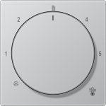 Centre plate for thermostat, aluminium, A range A1749BFAL | 4011377195097