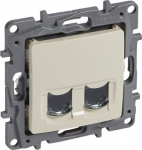 DOUBLE RJ45 CAT 6 UTP IVORY 664874 | 3245066648743