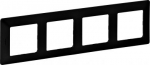 4 GANG PLATE MAT BLACK VALENA LIFE 754254 | 3414972088640