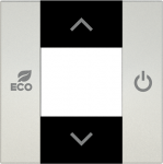 Color: Silver.   Cover plate with RTC symbols for free@home room temperature controler code RTC-F-1.PB.   Size. 2 modules. 2CLA224060N1302 | 8427238113500