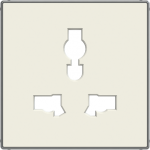 Color: Soft White.   Cover plate with universal type figure for universal socket outlet code: 8139. 2CLA853900A1101 | 8427238167558