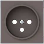 Color: Taupe Cover plate for Schuko socket outlet code: 8187 2CLA858700A6301 | 8427238237381