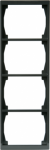Cover frame 4-gang Anthracite - Impressivo 2TKA000403G1 | 6418677328114