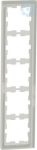 D-Life glass frame, 5-gang, crystal  white MEG4050-6520 | 4042811198671