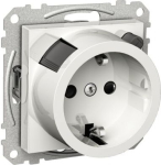 Socket-outlet, Exxact, 2P + E, 16A, side earth, screwless terminals, white WDE002323 | 3606480203497