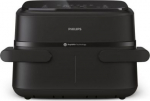 Philips Airfryer Dual Basket | NA150/00 1000 Series | Power 2450 W | Capacity 7 L | RapidAir Plus | Black NA150/00 | 8720389052989