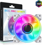 Gamemax Case Fan | DUAL RING INFINITY WH | White DUAL RING INFINITY | 6931858791250