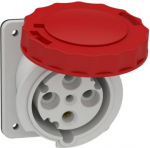 Panel mounting socket, Mureva PK, angled, 63A, 3P+E, 400V, IP67 81282 | 3303430812821