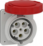 Panel mounting socket, Mureva PK, straight, 63A, 3P+N+E, 400V, IP67 81683 | 3303430816836