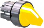 Head for selector switch, Harmony XB4, yellow handle, 22mm, 2 positions, stay put ZB4BD205 | 3389110801651