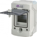 ECH-4G Consumer unit 4 mod. IP65 transparent doors IP65 201x128x120mm 001101060 | 3838895551713