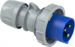 CEE Industrial plug 3x32A (2P+PE) 6h IP67 TT SHARK blue/grey 0232-6TT | 9003399590368
