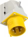 CEE-wall mounted plug 5x32A (3P+N+PE) 4h IP44 yellow 525-4 | 9003399060953