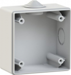 Surface socket (straight) for flange sockets<br>color: grey<br>in combination with flange adapter to use with sockets 75x75mm 86300G | 9003399041648