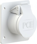 CEE flanged socket 3x16A 12h 42VAC 50/60Hz IP44/IP54 TWIST white 75x85 382-12F87V | 9003399308765