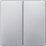 Two gang cover plate, aluminum-metallic, Delta I-System 5TG6245 | 4001869233734