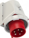 Phase inverter wall mounted plug 5x32A (3P+N+PE) 6h IP67, red 77252-6k | 9003399277566