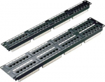 Cat.5e UTP RJ45 patch panel, 24 ports, 1U, black 100-726 | 100-726